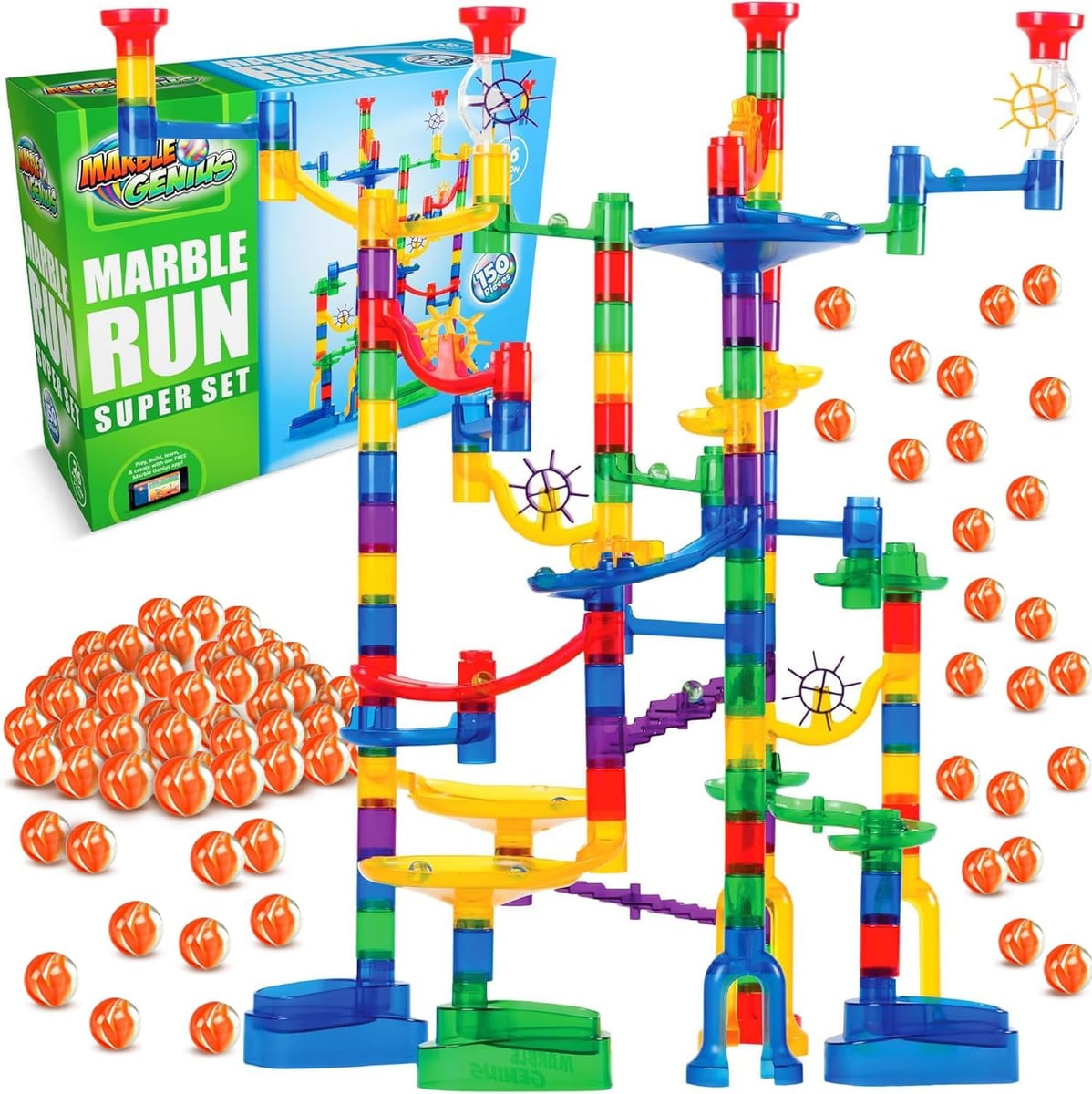 Marble Genius Marble Run Super Set (150 pieces)