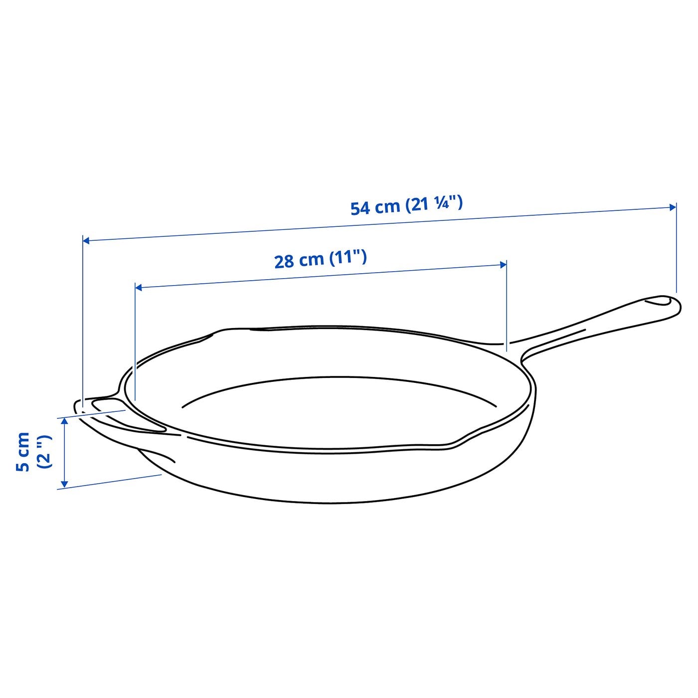 IKEA VARDAGEN — patelnia żeliwna 28 cm