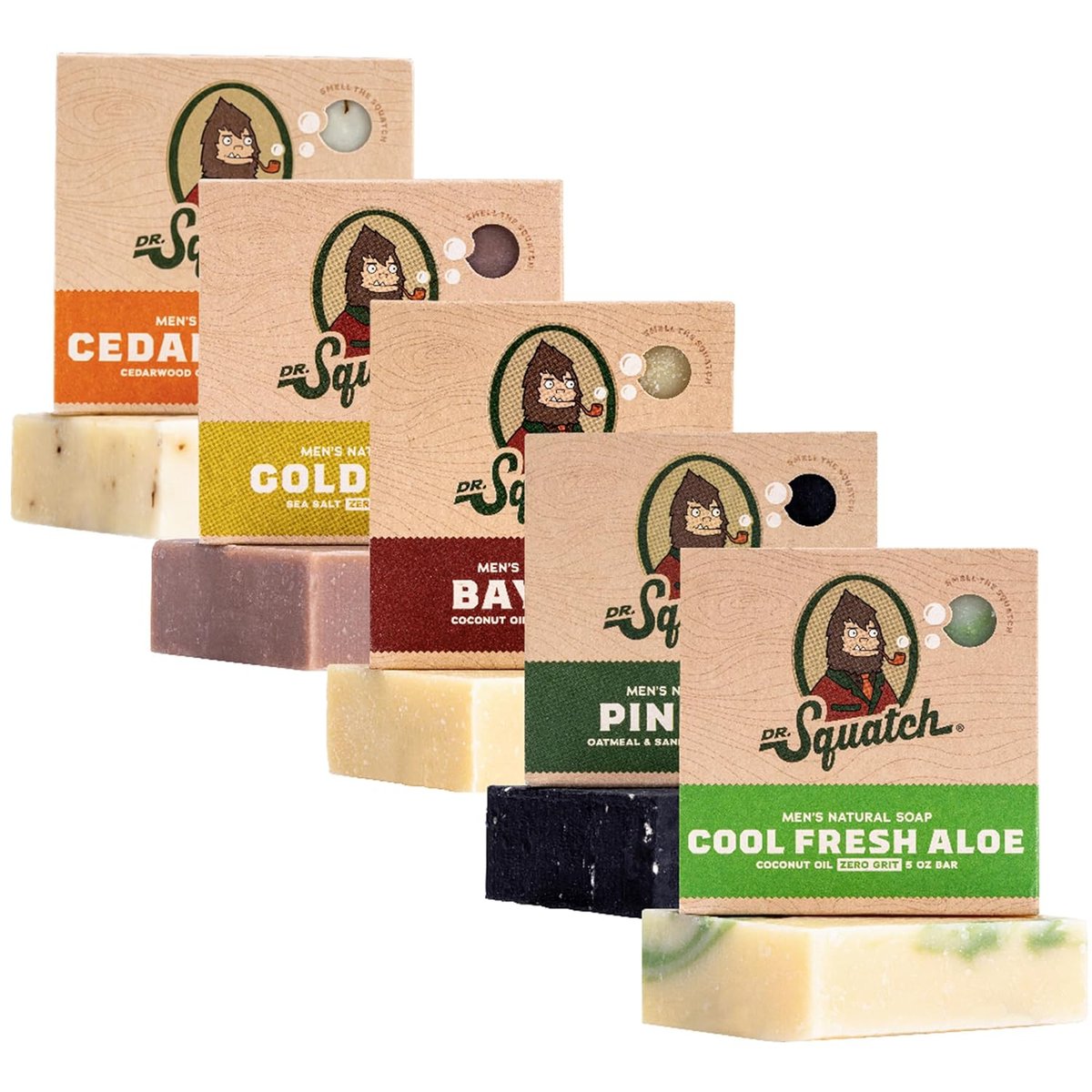 Dr. Squatch Natural Men's Bar Soap (5-Pack Sampler)