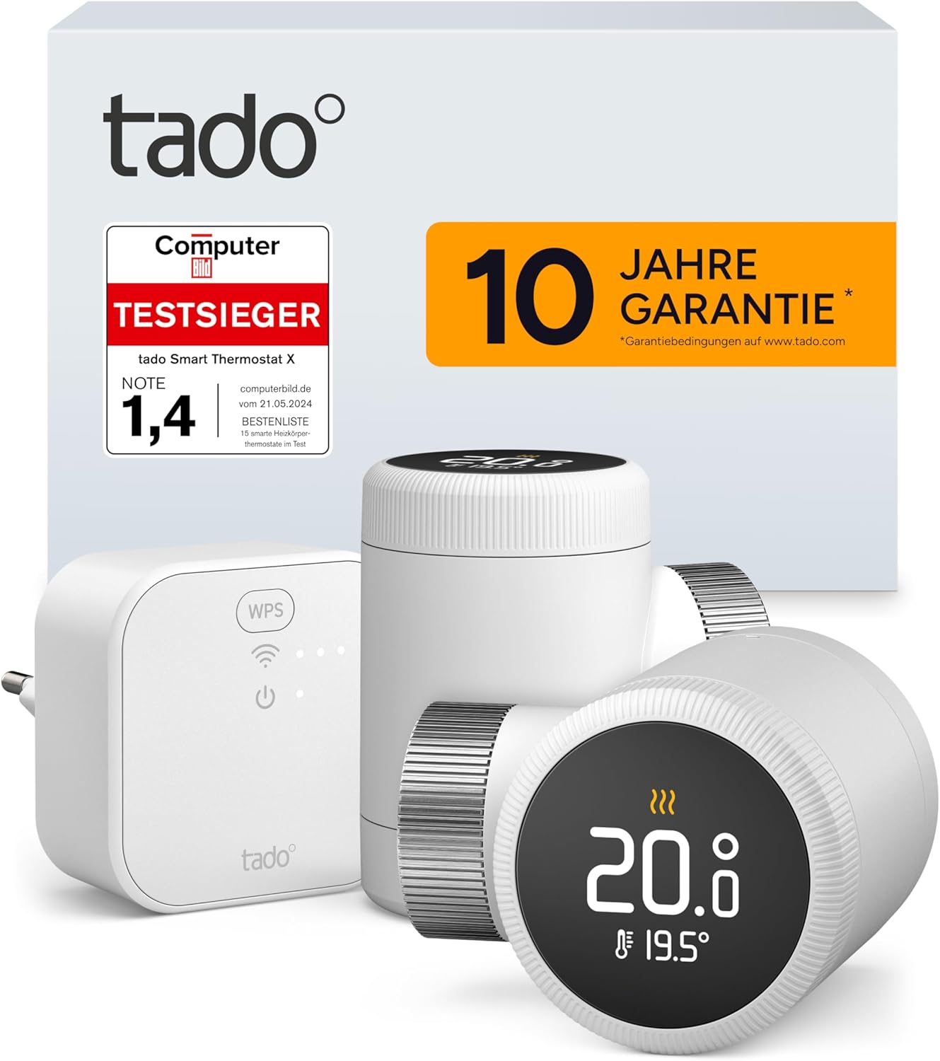 tado° Smartes Heizkörperthermostat X — Starter Kit mit Bridge X