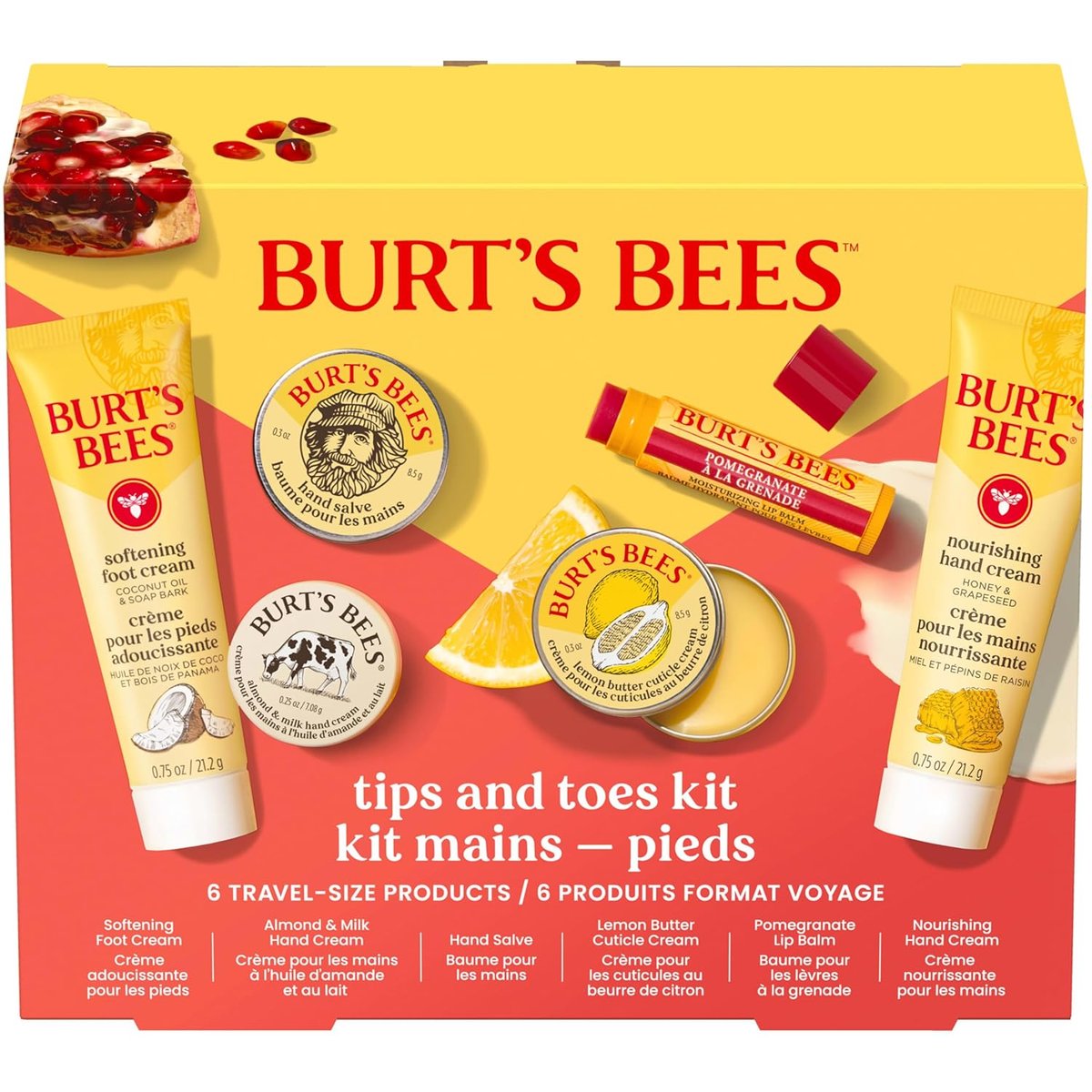 Burt’s Bees Tips & Toes Kit (6-piece)